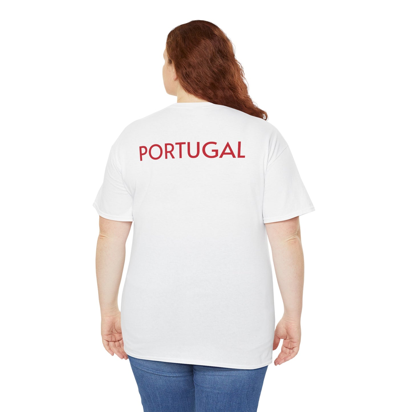 Unisex Heavy Cotton Tee T-shirt Football Portugal Men Women