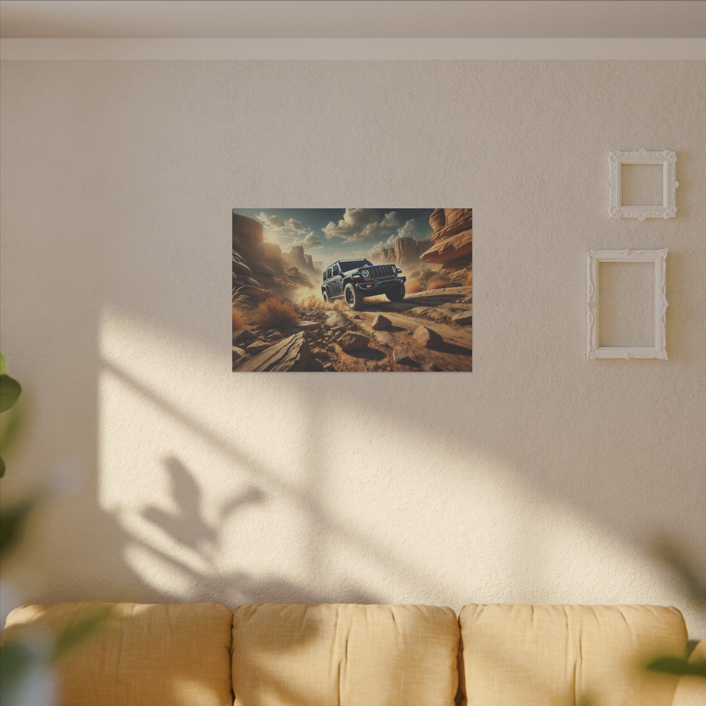 Canvas Wall Art - SUV Climbing Rocks Design