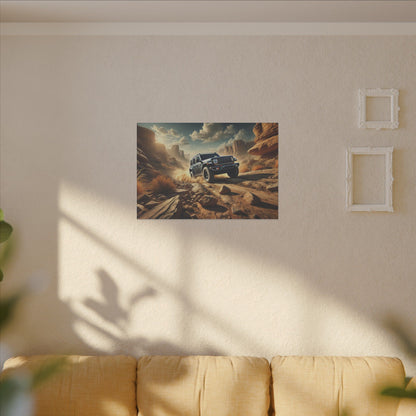Canvas Wall Art - SUV Climbing Rocks Design