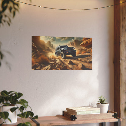 Canvas Wall Art - SUV Climbing Rocks Design