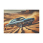 Canvas Wall Art - American Muscle Car Drifting in the Desert