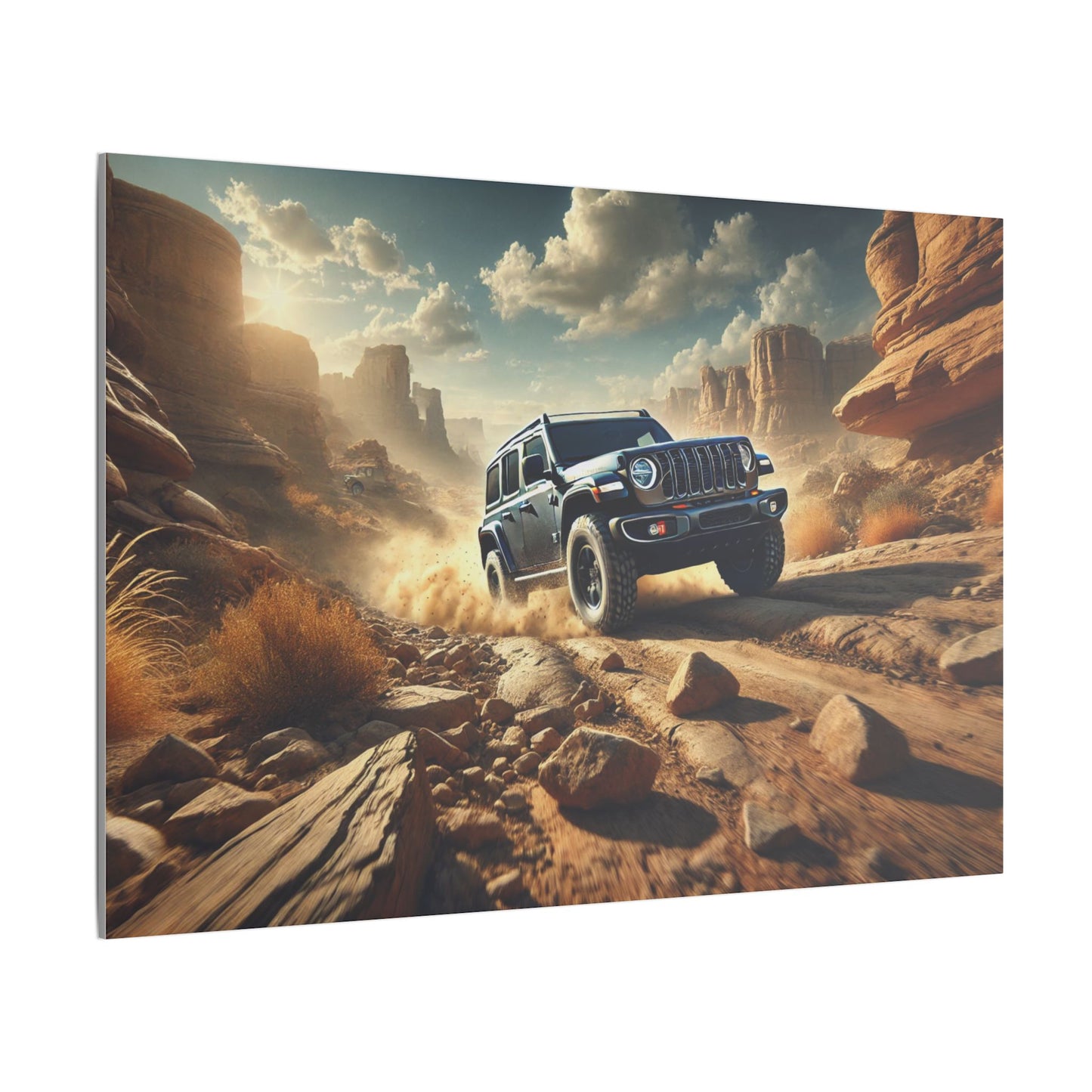 Canvas Wall Art - SUV Climbing Rocks Design