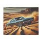 Canvas Wall Art - American Muscle Car Drifting in the Desert