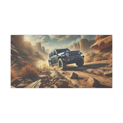 Canvas Wall Art - SUV Climbing Rocks Design