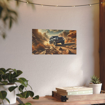 Canvas Wall Art - SUV Climbing Rocks Design