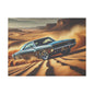 Canvas Wall Art - American Muscle Car Drifting in the Desert