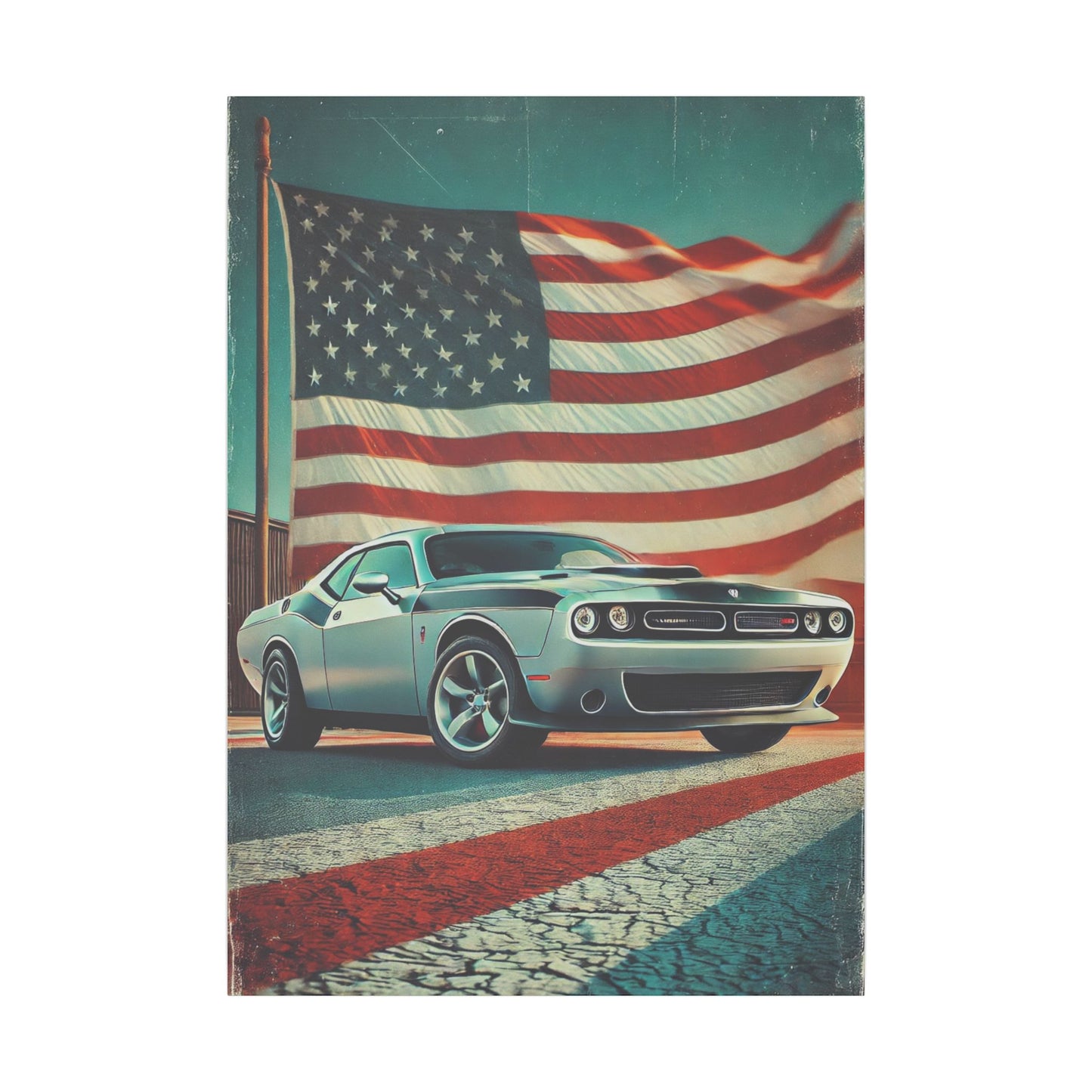 Canvas Print: Muscle American Car