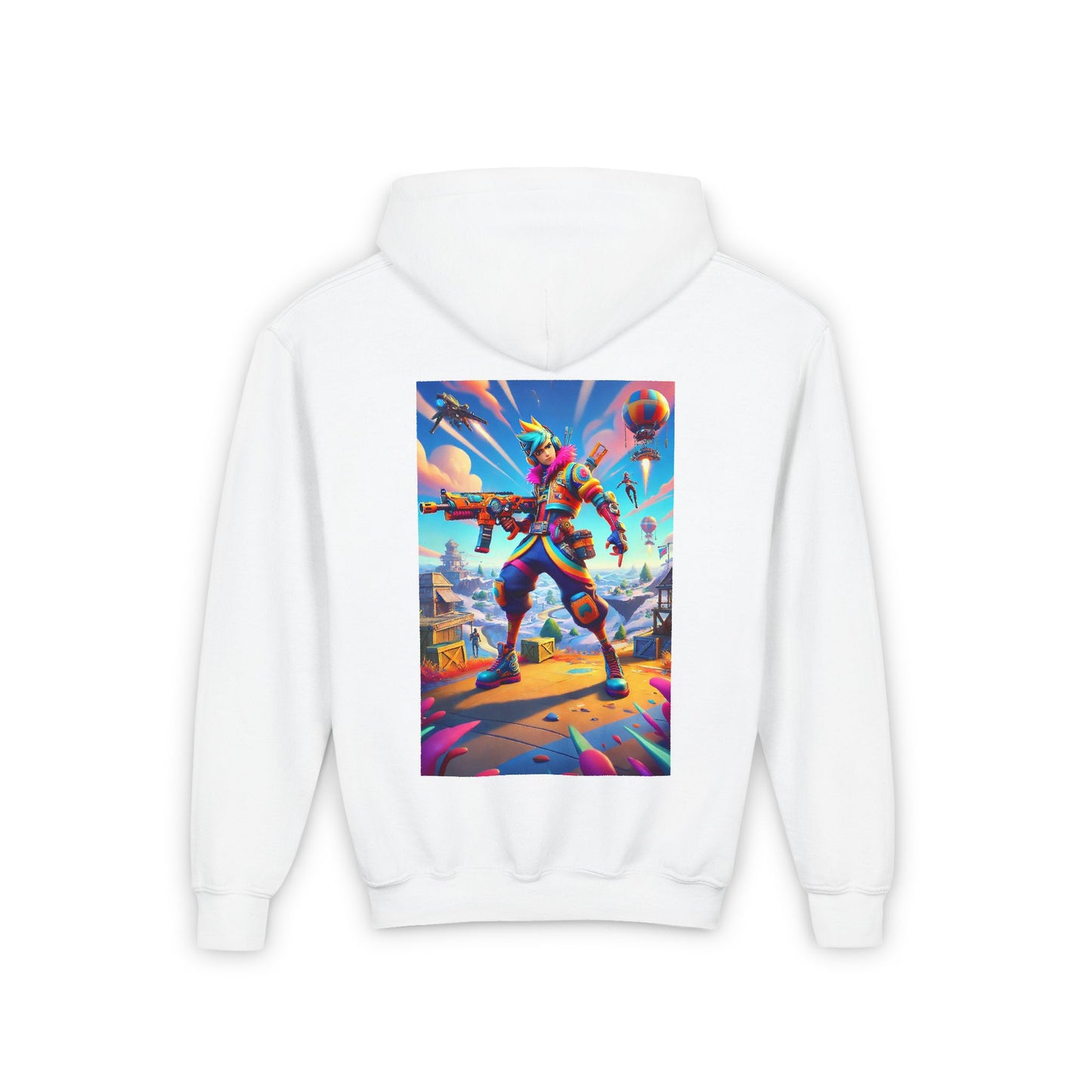 Colorful Youth Hoodie with Fun Graphic Artwork
