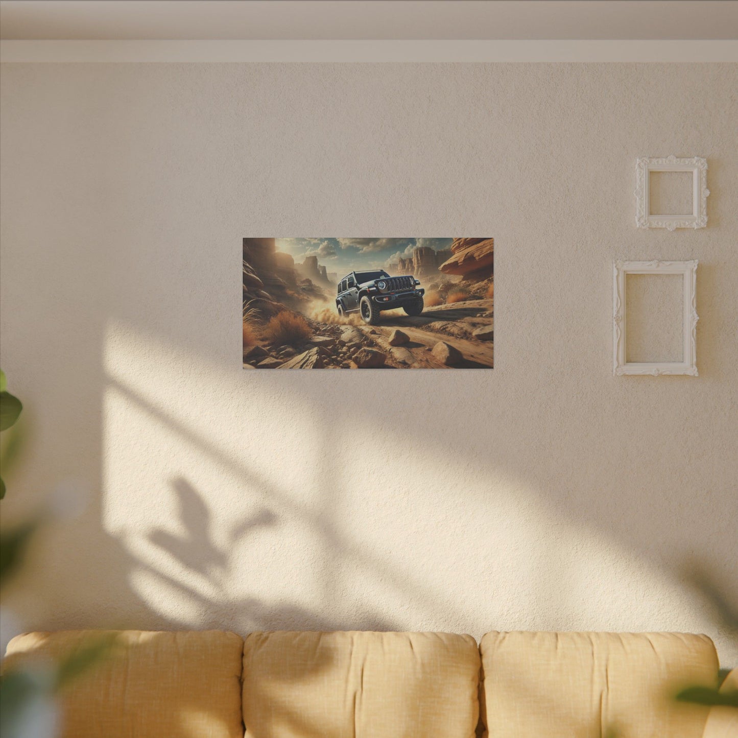 Canvas Wall Art - SUV Climbing Rocks Design