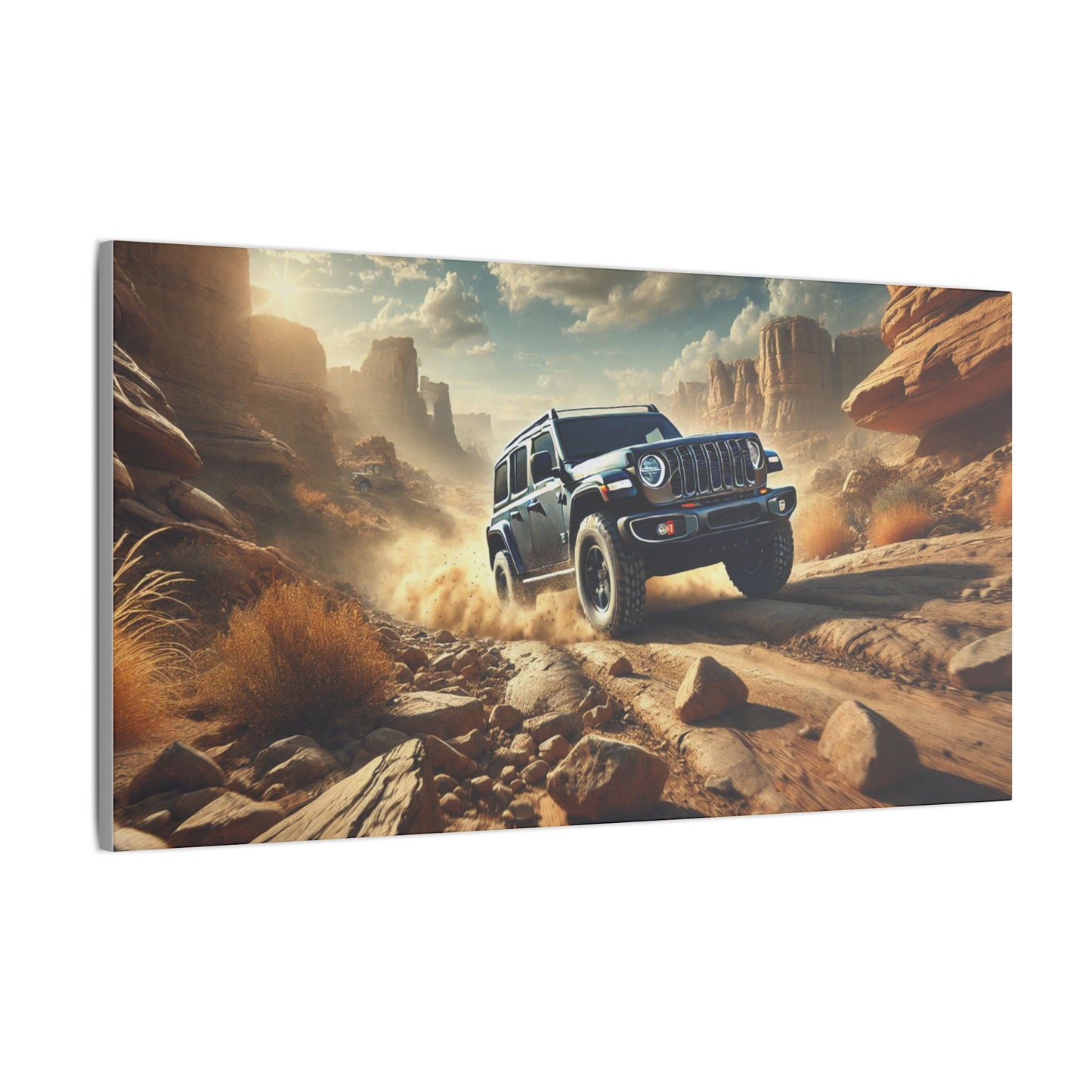 Canvas Wall Art - SUV Climbing Rocks Design