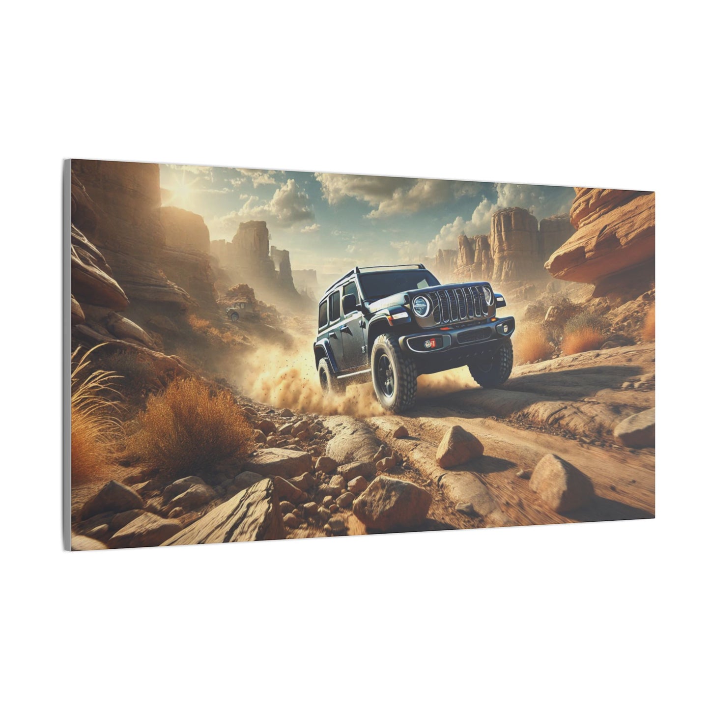 Canvas Wall Art - SUV Climbing Rocks Design