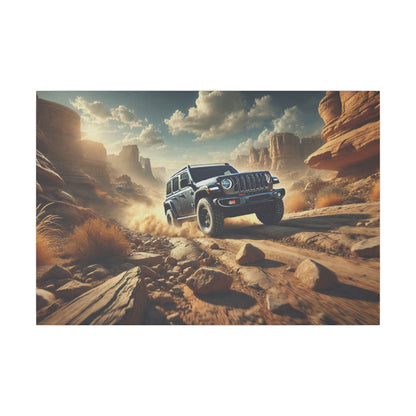 Canvas Wall Art - SUV Climbing Rocks Design