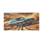 Canvas Wall Art - American Muscle Car Drifting in the Desert