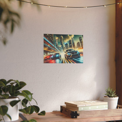 Canvas Print German Cars Racing on Streets Wall Art Decor