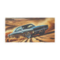 Canvas Wall Art - American Muscle Car Drifting in the Desert