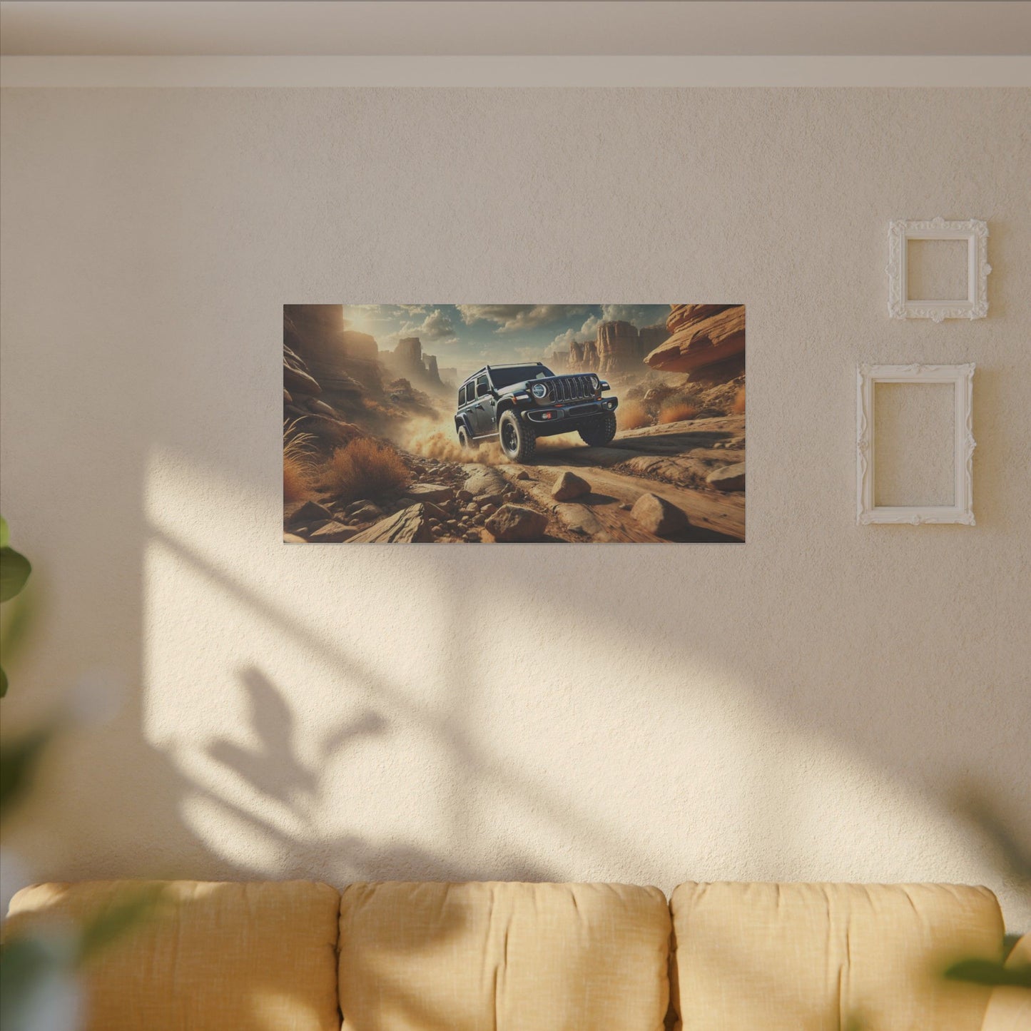 Canvas Wall Art - SUV Climbing Rocks Design