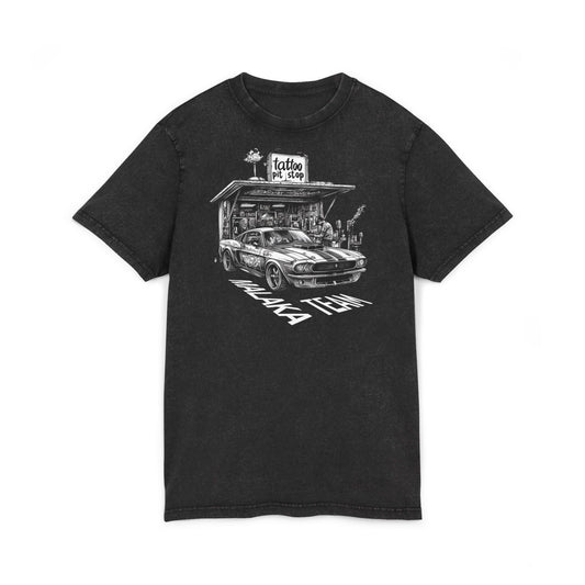 Tee: Pit Stop Tattoo Shop USA Muscle Car Design