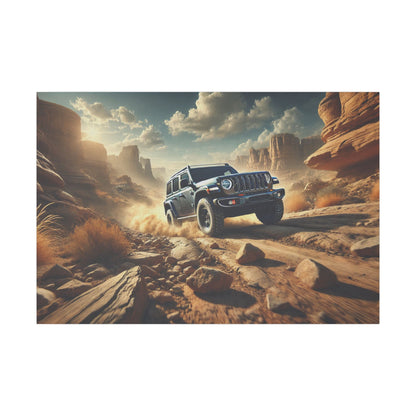 Canvas Wall Art - SUV Climbing Rocks Design