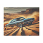 Canvas Wall Art - American Muscle Car Drifting in the Desert
