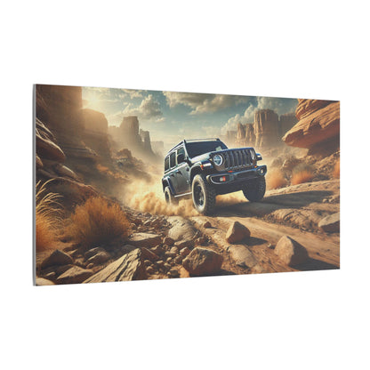 Canvas Wall Art - SUV Climbing Rocks Design