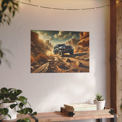 Canvas Wall Art - SUV Climbing Rocks Design