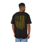 Oversize Tee with Gold USA Flag Design