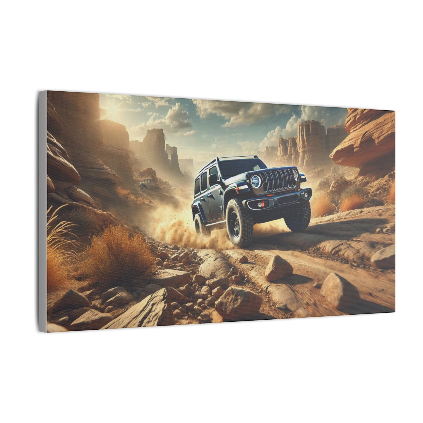 Canvas Wall Art - SUV Climbing Rocks Design
