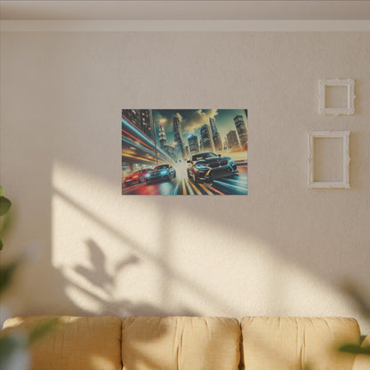 Canvas Print German Cars Racing on Streets Wall Art Decor