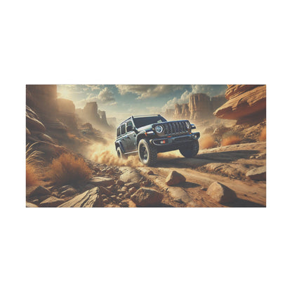 Canvas Wall Art - SUV Climbing Rocks Design