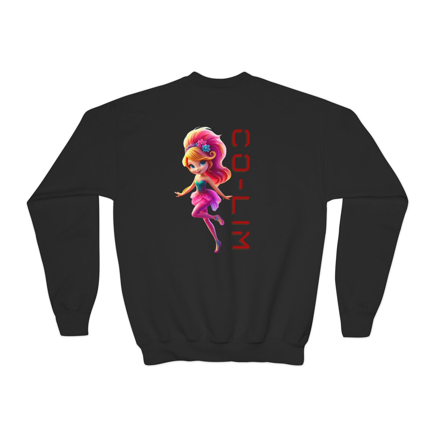 Girls Crewneck Sweatshirt with Colorful Design | Trendy Streetwear