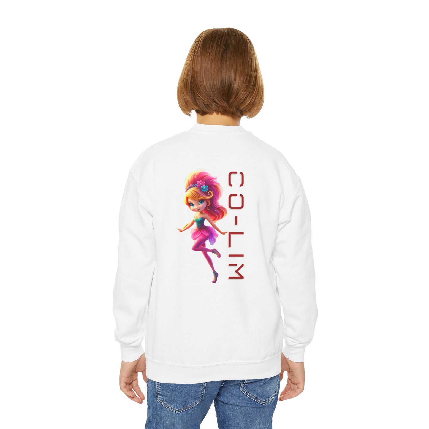 Girls Crewneck Sweatshirt with Colorful Design | Trendy Streetwear