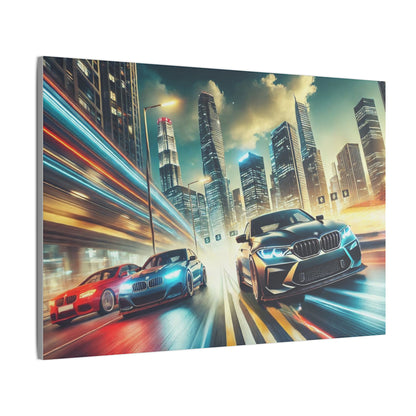 Canvas Print German Cars Racing on Streets Wall Art Decor