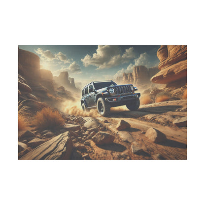 Canvas Wall Art - SUV Climbing Rocks Design