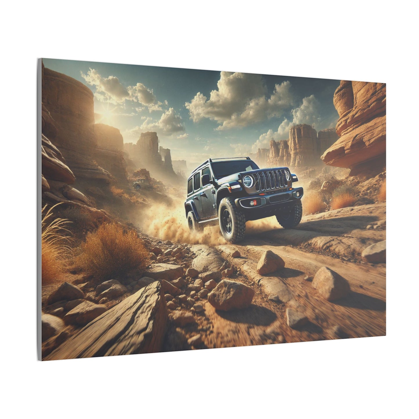 Canvas Wall Art - SUV Climbing Rocks Design