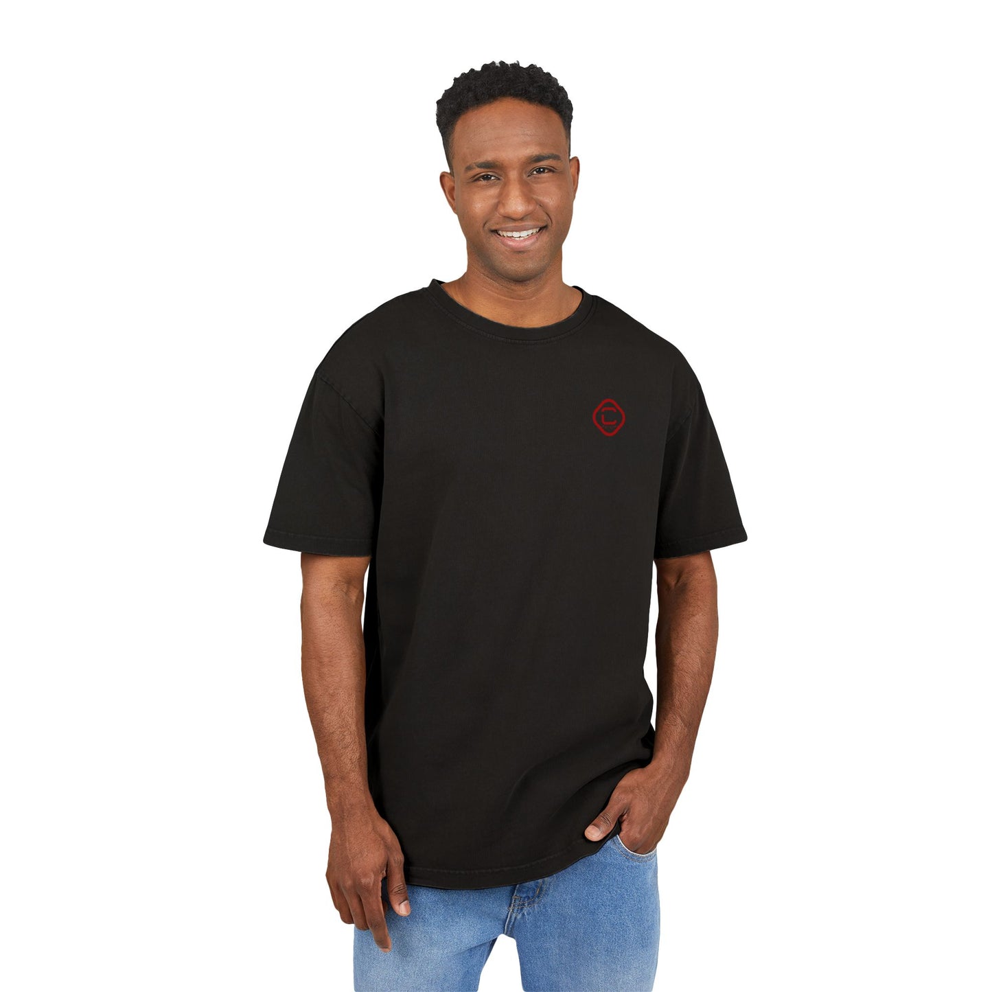 Men's Acid Washed Ninja Tee - Oversized Streetwear for Bold Style