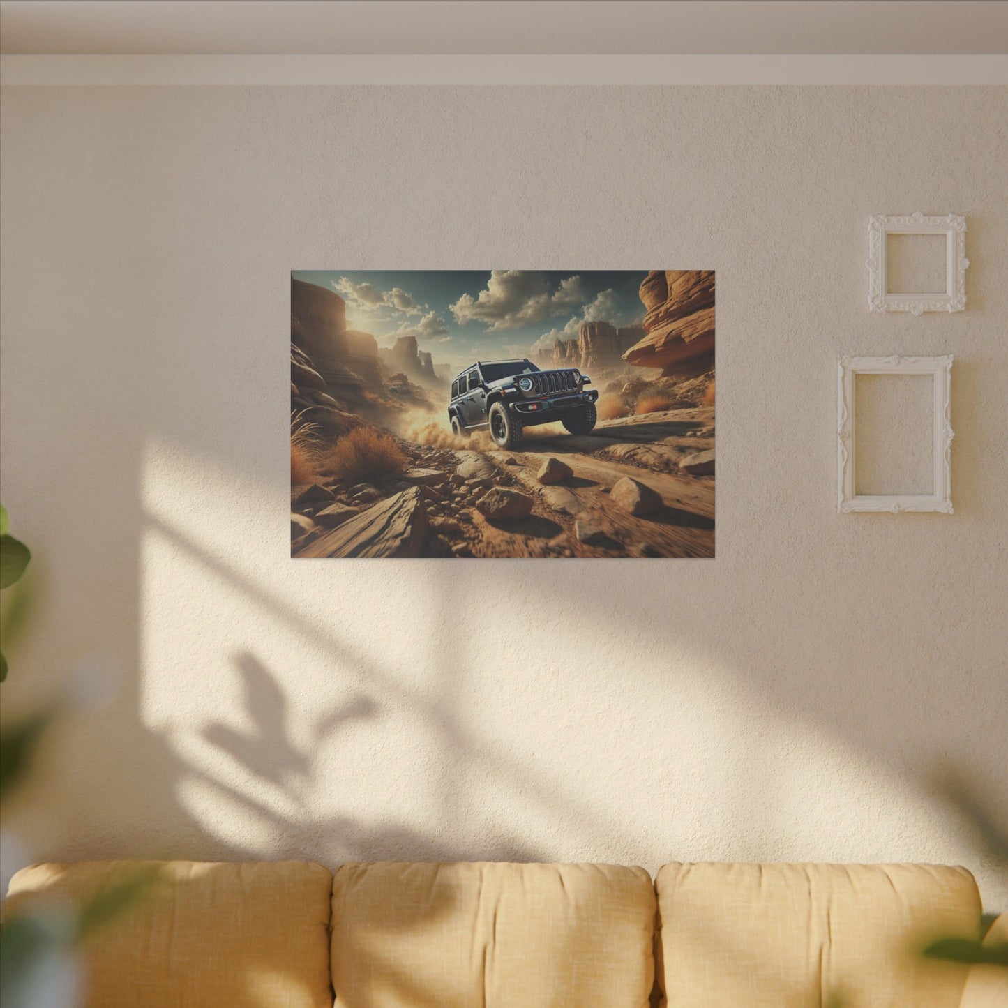 Canvas Wall Art - SUV Climbing Rocks Design