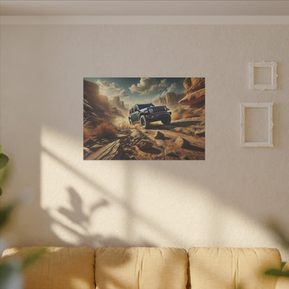 Canvas Wall Art - SUV Climbing Rocks Design