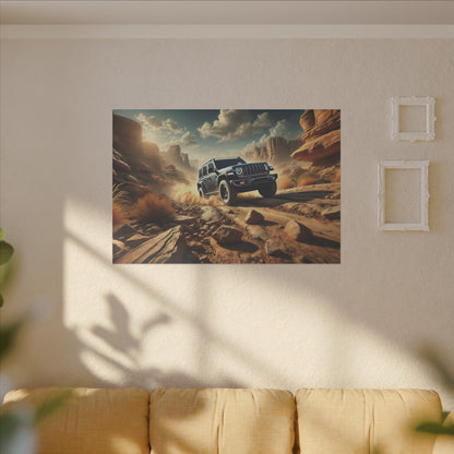 Canvas Wall Art - SUV Climbing Rocks Design