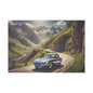 Canvas Art Print - Classic Car in the Mountains Roads