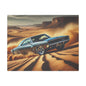 Canvas Wall Art - American Muscle Car Drifting in the Desert