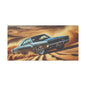 Canvas Wall Art - American Muscle Car Drifting in the Desert