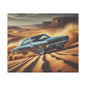 Canvas Wall Art - American Muscle Car Drifting in the Desert