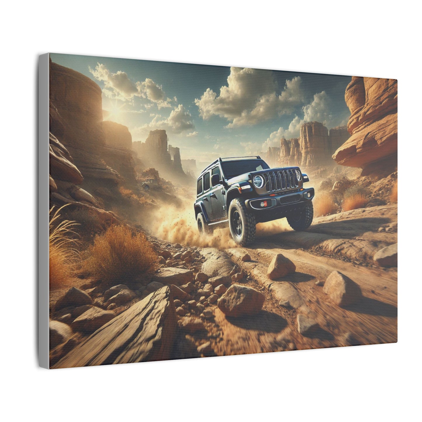 Canvas Wall Art - SUV Climbing Rocks Design