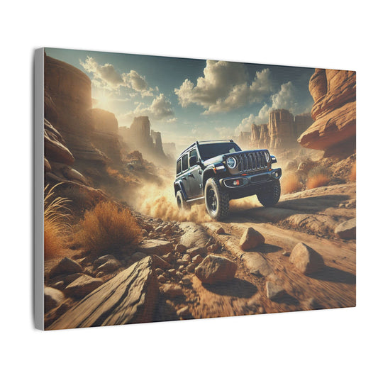 Canvas Wall Art - SUV Climbing Rocks Design