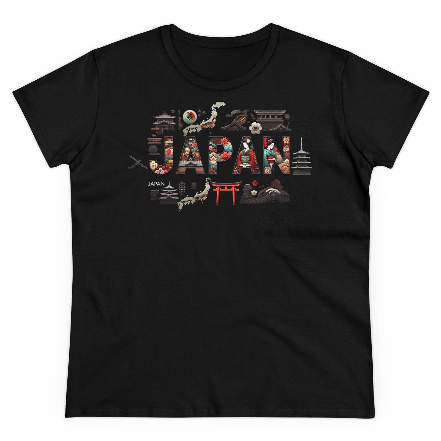 Tee with Japan Details - Women's