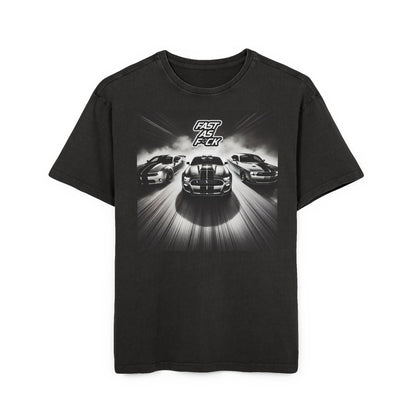 Oversize Tee Muscle Cars Race Graphic T-Shirt