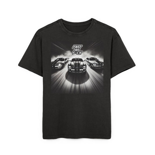 Oversize Tee Muscle Cars Race Graphic T-Shirt