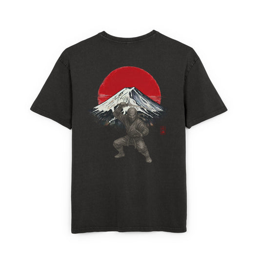 Men's Acid Washed Ninja Tee - Oversized Streetwear for Bold Style