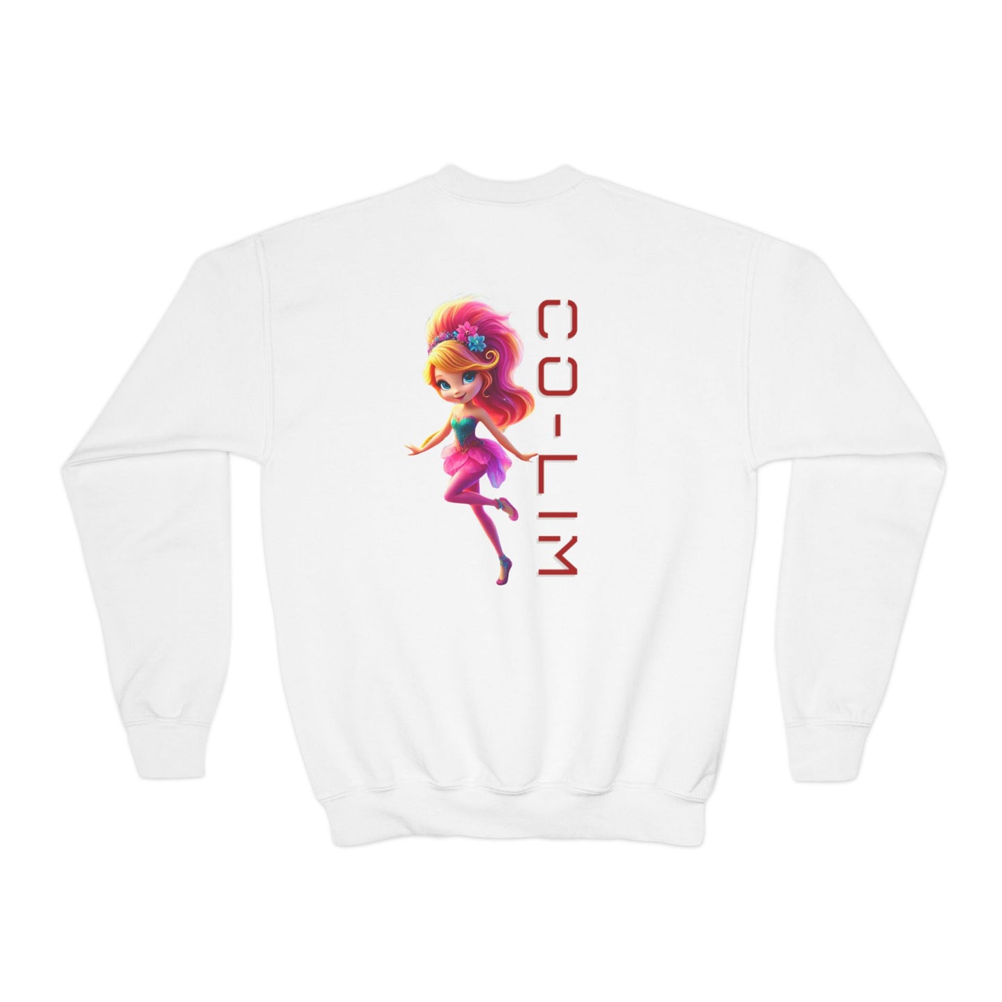 Girls Crewneck Sweatshirt with Colorful Design | Trendy Streetwear